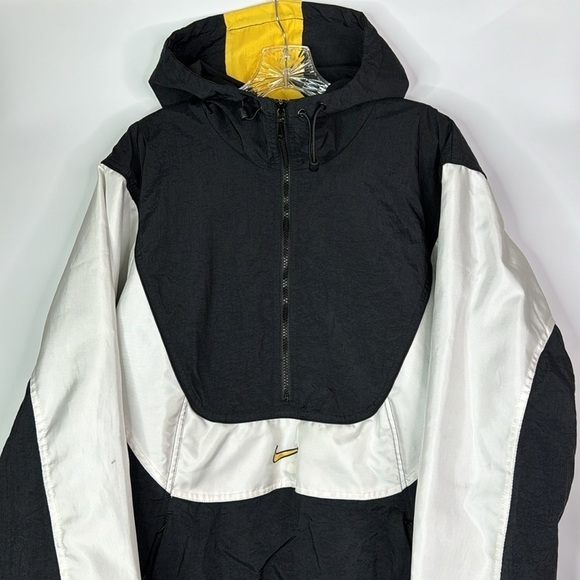 Vintage Nike Center Swoosh Half Zip Black Jacket Size XL - Picture 2 of 14